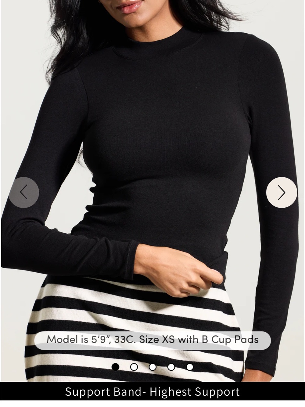 Klassy Network Black Long-Sleeve Mock Neck Top